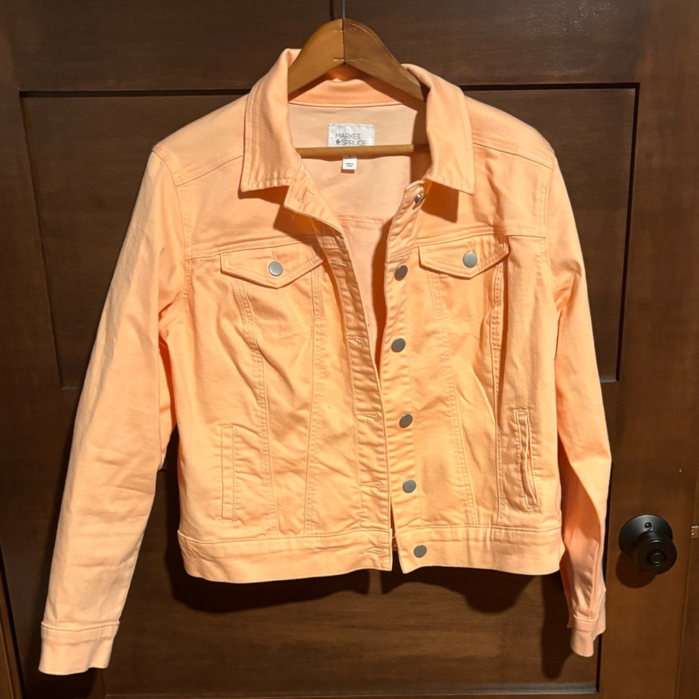Market & Spruce Peach Jean Jacket